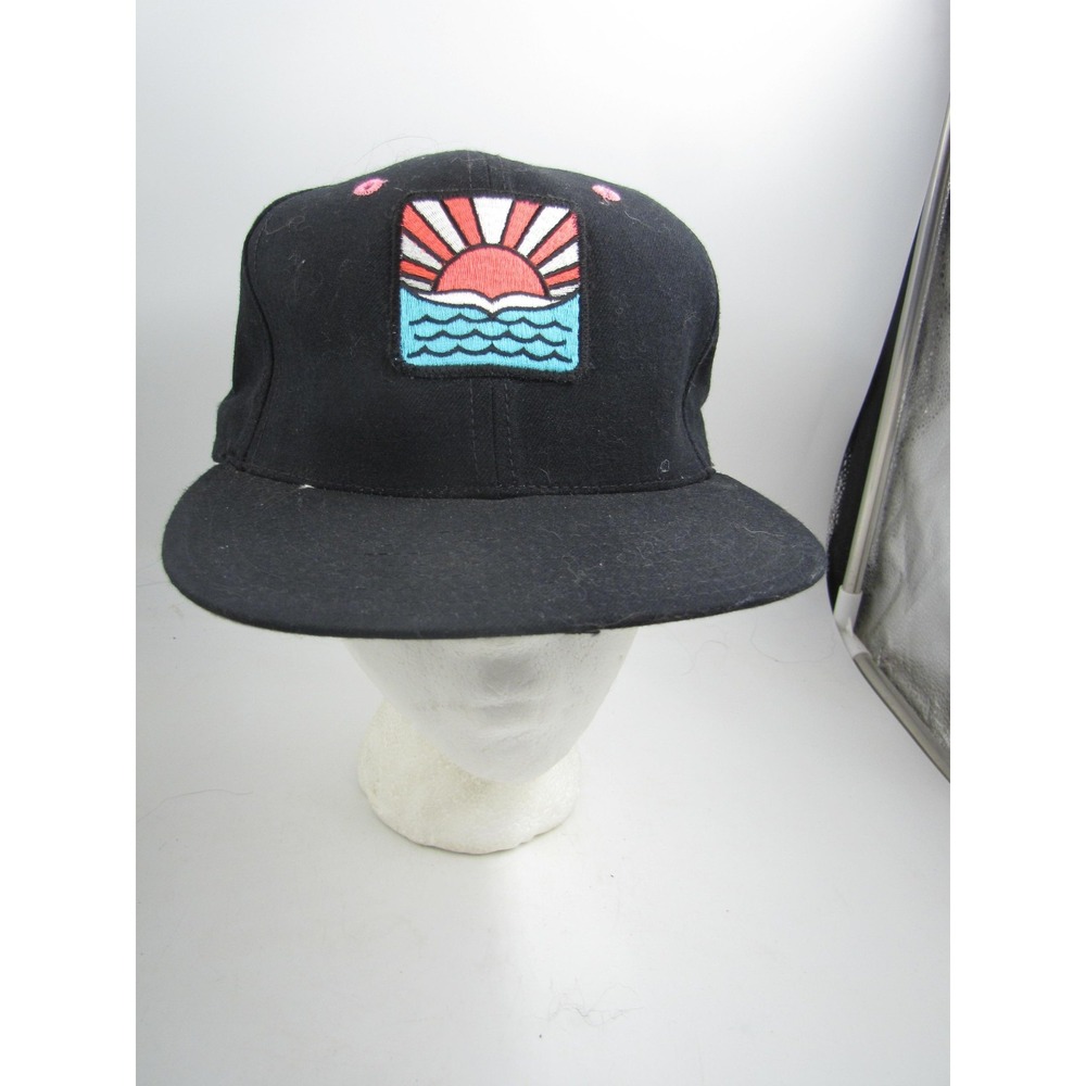 Vintage Techniques Sunrise Hat Cap Snap Back Tommy Breeze Black New Era Mens 90s